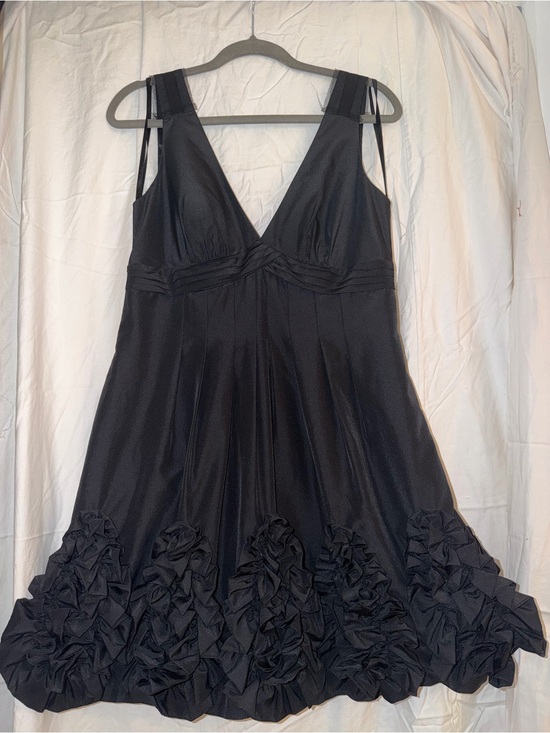 Night Way Collections Dresses & Skirts - Night Way Collections Black Mini Dress with Rosette Hem